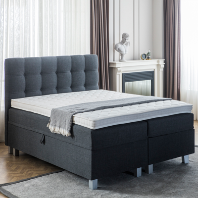 Dreamhouse - Big Storage Boxspring - Antraciet - 180 x 200 / Met montage / GRATIS levering