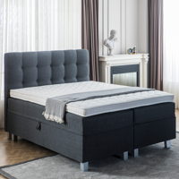 Dreamhouse - Big Storage Boxspring - Antraciet - 180 x 200 / Met montage / GRATIS levering - thumbnail