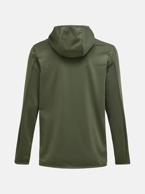 Peak Performance Light Zip Hood Fleece Heren Pine Needle L