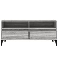 Tv-meubel 100x34,5x44,5 cm bewerkt hout grijs sonoma eikenkleur - thumbnail