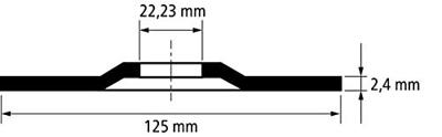 PFERD TOOLS PSF STEEL 61720222 Doorslijpschijf gebogen 125 mm 25 stuk(s) Staal