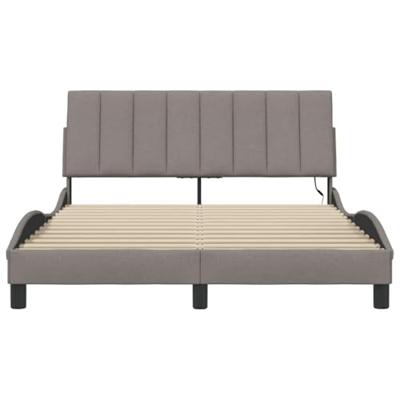 Bedframe zonder matras "Hanko" stof taupe 140x190 cm