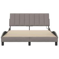 Bedframe zonder matras "Hanko" stof taupe 140x190 cm - thumbnail