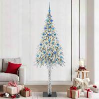 VidaXL Kerstboom met 300 led met standaard wit 210 cm pe en staal - thumbnail