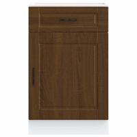 Onderkast "Porto" bewerkt hout bruin eikenkleur - thumbnail