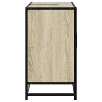 Wastafelkast Sonoma eiken 80x33x60 cm bewerkt hout - thumbnail