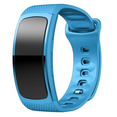 Siliconen polsband horloge band voor Samsung Gear Fit2 SM-R360 polsband maat: 126-175mm (licht blauw)