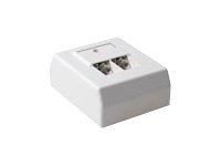 ACT Modulair opbouwdoos shielded 2-voudig German Style CAT5E - thumbnail