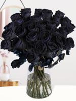 30 zwarte rozen - XL rozen - thumbnail