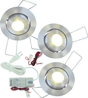 Klemko Kit1 met 3x Venice XPG LED-spot warm wit LED0700