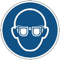 Oogbescherming verplicht gebods- Ø 100 mm - Sticker - thumbnail