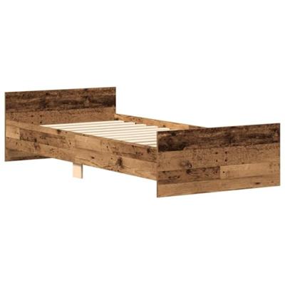 Bedframe zonder matras 100x200 cm bewerkt hout oud hout