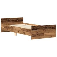 Bedframe zonder matras 100x200 cm bewerkt hout oud hout - thumbnail