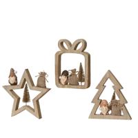 Kerstdecoratie met gnoom 14,5x16,5cm - thumbnail
