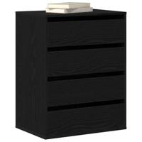 Ladekast met lade Zwart eiken 60 x 41 x 76 cm Bewerkt hout - thumbnail