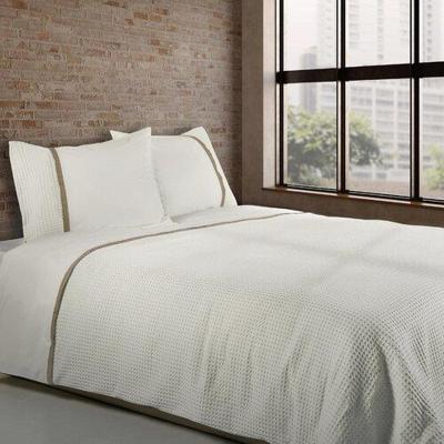 Dommelin Dommelin Dekbedovertrek Bari Percal 200TC Ecru-Kaki 260x200/220 cm