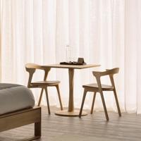 Ethnicraft Vierkante Bistrotafel 'Torsion' Gevernist Eikenhout, 70 x 70cm - thumbnail