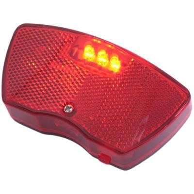 Edge dragerachterlicht city 3 leds -80mminclusief batterijen (op kaart)