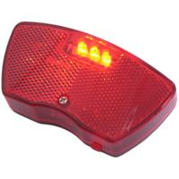 Edge dragerachterlicht city 3 leds -80mminclusief batterijen (op kaart) - thumbnail