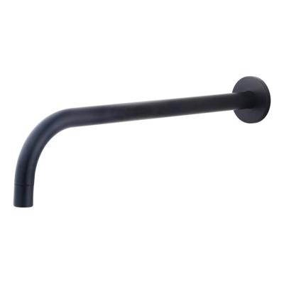 Wiesbaden Slim Line inbouw uitloop 30 cm messing zwart mat