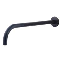 Wiesbaden Slim Line inbouw uitloop 30 cm messing zwart mat - thumbnail