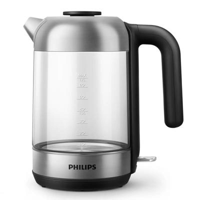 Philips HD9339/80 Series 5000 Glazen Waterkoker 1.7L 2200W RVS/Zwart Philips HD9339/80 Series 5000 Glazen Waterkoker 1.7L 2200W RVS/Zwart