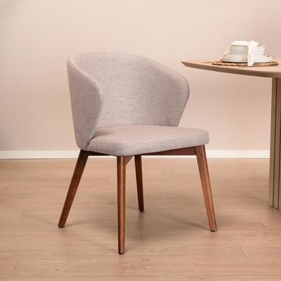 Kave Home Eetkamerstoel 'Darice' Walnoot onderstel, kleur Bruin