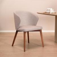 Kave Home Eetkamerstoel 'Darice' Walnoot onderstel, kleur Bruin - thumbnail