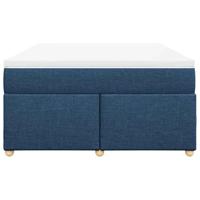 Boxspring met matras stof blauw 140x190 cm - thumbnail