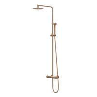 IVY Bond Regendoucheset - opbouw - 25cm slim hoofddouche - staafmodel handouche Geborsteld mat koper PVD CSB1GKAB - thumbnail