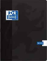Oxford School schrift, ft A5, 72 bladzijden, met kantlijn, gelijnd, zwart - thumbnail