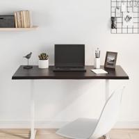 Tafelblad natuurlijke rand 100x60x2 cm eikenhout donkerbruin - thumbnail