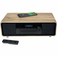 Bluetooth microsysteem - THOMSON - Hout/Zwart - FM Radio/DAB+/CD/MP3/USB/Inductie, 75W, LCD display, Afstandsbediening, Voeding. 230V - thumbnail