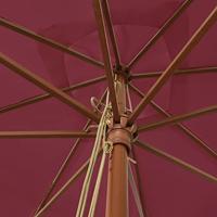Parasol met houten paal 300x300x273 cm bordeauxrood - thumbnail