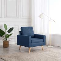 Fauteuil stof blauw - thumbnail