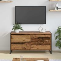 TV-kast met lade Oud Hout 100 x 36 x 49.5 cm Bewerkt hout - thumbnail