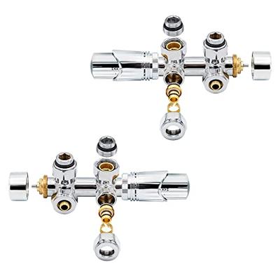 Radiatorkraan Onderblok Boss & Wessing Haaks Chroom Boss & Wessing