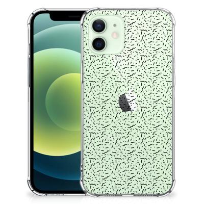 iPhone 12 Mini Doorzichtige Silicone Hoesje Stripes Dots iPhone 12 Mini Doorzichtige Silicone Hoesje Stripes Dots