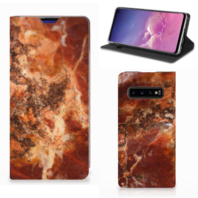 Samsung Galaxy S10 | Standcase | Marmer Bruin Samsung Galaxy S10 | Standcase | Marmer Bruin
