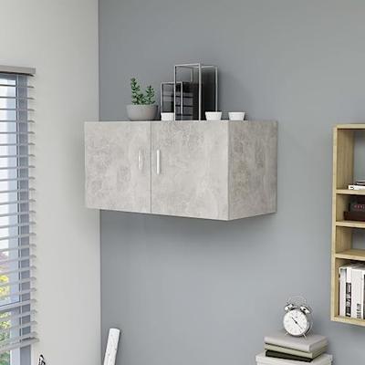 VidaXL Hangkast 80x39x40 cm bewerkt hout betongrijs