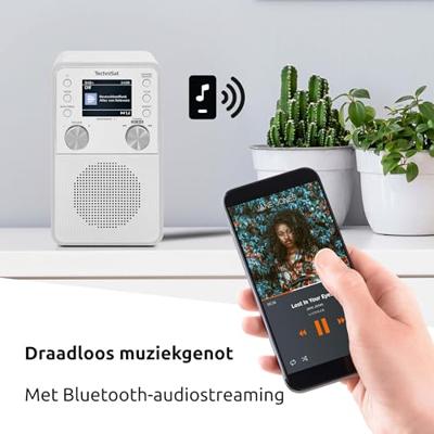 TechniSat DIGITRADIO 317 Radio DAB+, FM FM, DAB+, Bluetooth, AUX Wekfunctie Wit