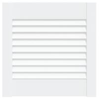 Kastdeur met lamellen 39,5x39,4 cm massief grenenhout wit - thumbnail