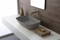 Mees design waskom rechthoek mat grijs - thumbnail