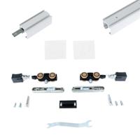 Xperta set 6m rail - Wit - Plafond opbouw - Dubbele deur - Dubbele softclose - inbouw manual fix - Set Eindkappen - thumbnail