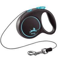 Hondenriem Flexi BLACK DESIGN 3 m Blauw XS - thumbnail