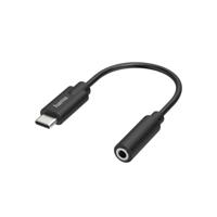 Hama Audio-adapter, USB-C-stekker - 3,5-mm-jack-aansluiting, stereo Mini jack kabel Zwart - thumbnail