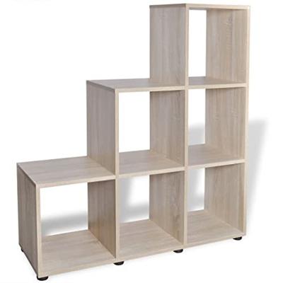 Boekenkast/presentatiemeubel trapvormig 107 cm eikenkleur