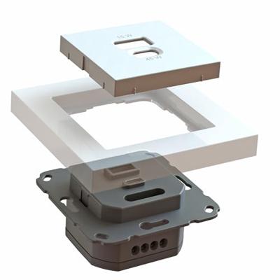 Ehmann 6460x0100 USB-laadbus Met USB, Met USB-C, Power Delivery Wit