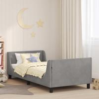 Bedframe voor kinderen met hoofdbord Lichtgrijs 80 x 200 cm - thumbnail