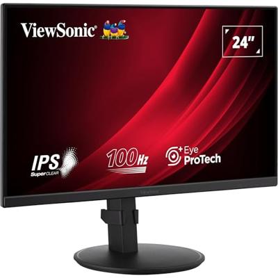 Viewsonic VG2408A LED-monitor Energielabel E (A - G) 60.5 cm (23.8 inch) 1920 x 1080 Pixel 16:9 5 ms HDMI, DisplayPort, Audio, stereo (3.5 mm jackplug), USB-A